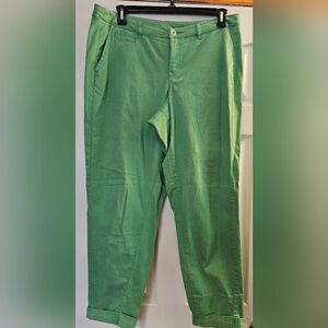 Lane Bryant Green Boyfriend Cut Pants